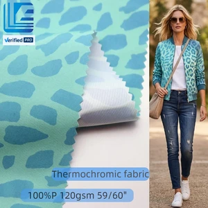 Temperature Activated Color Changing Fabric 100% Polyester Heat Sensitive Textile For Jackets & Outdoor Apparel