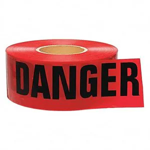 PE/PVC Safety Warning Tape Floor Marking Hazard Stripe Tape for Warehouse Factory and Road Safety Traffic Control Use