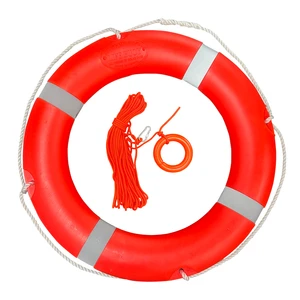 Professional Emergency PE Marine Rescue Life Buoy Ring Durable Light Weight Water Rescue Reflective Life Buoy