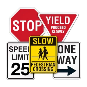 High Quality Traffic Road Reflective Metal Security Us Road Signs Caution Sign