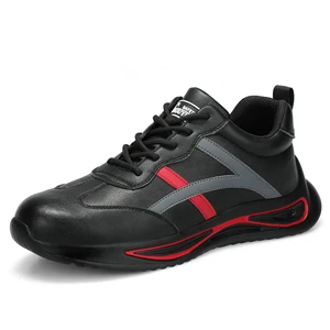 Men's Labor protection Shoes High Quality Waterproof Sports Shoes Lightweight and Comfortable Safety Work Shoe Zapatos De Cuero