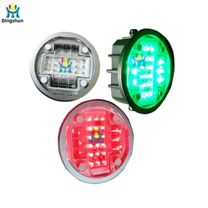 IP68 Waterproof Intelligent Traffic Road Stud-Embedded Multi-color LED Road Surface Warning Light for Crosswalk Pedestrian