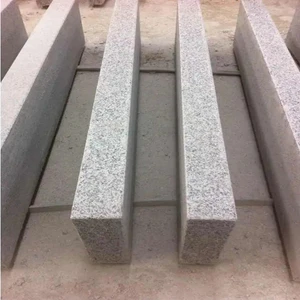 Good Quality Hubei G603 Light Grey Granite Kerbstone Border Driveway Curbstone in Flamed Surface