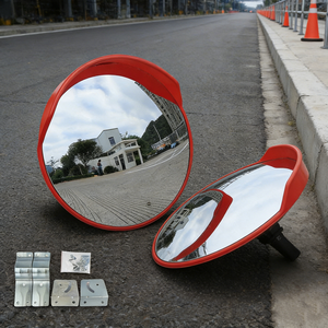 24 Inch/60cm PC Traffic Mirror Round Shape Convex Mirror for Outdoor and Indoor Use