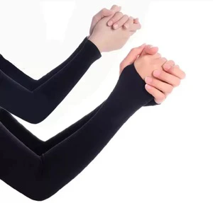 Custom Men's Gym Arm Protective Cool Sleeve Soft Basketball Sun Protection Adults Arm Sleeves