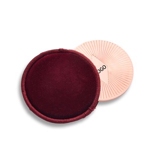 Rose Gold Single Side Small Size Round Compact Pocket Mirror With Red Velvet Pouch