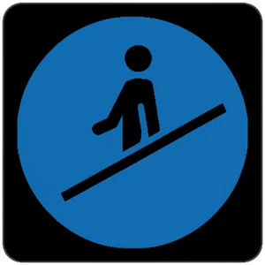 Mandatory Use Handrail Aluminum Safety Sign With Second Grade Reflective Film 166x166mm STOREFORSIGNS