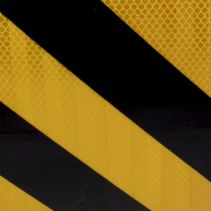 High - Cost - Performance Black - Yellow Economical Reflective Film, Preferred for Traffic Warning