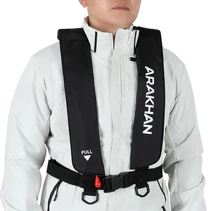 Custom Logo Adult Inflatable Life Jacket (WCP-F003) Lightweight Slim UML MK5 Inflation Ergonomic Life Vest 100N Buoyancy KOMSA