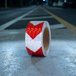 Custom Reflective Tape Roll High Visibility Safety Warning Tape for Truck Trailer Car Bike Waterproof Strong Adhesion Factory