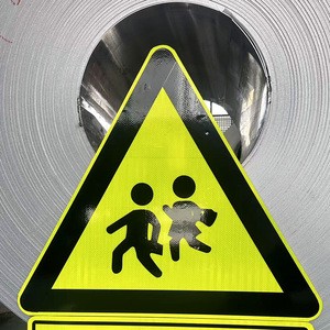 Custom Graphic Triangle Warning Sign Aluminum Reflective Digitally Printed Road Safety Symbol For Traffic Safety