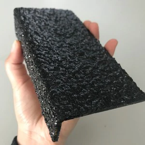 Fiberglass Stair Nosing Custom Yellow Black FRP Stair Trim For Concrete Step GRP Step Edging Stair Nose Molding Indoor Outdoor