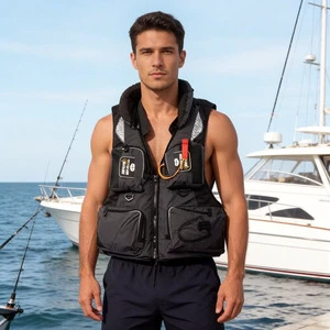 Custom Logo Protackle Adult High Buoyancy Fishing Life Jacket Detachable Multi Pocket Rock Sea Fishing Buoyancy Vest