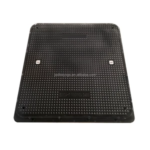 Heavy Load SMC Composite Manhole Cover EN124 C250 600x600mm Rectangular Drain Cover Anti-theft Anti-static Features Customized