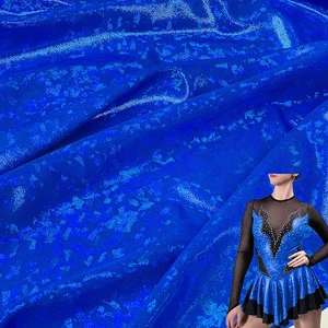 Stock Lots Shiny Reflective Hologram Metallic Foil 4 Way Stretch Elastane Polyamide Spandex Fabric Rave Wear Swimwear Fabrics