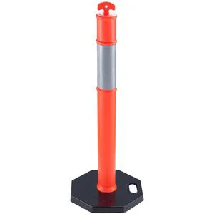2 Pack Traffic Delineator Post Cones Traffic Safety Rubber Barrier 16.93 X 16.93 Traffic Control Warning Products