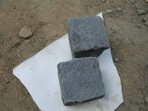 Split Tumbled Black Cube Stone Cobble Granite Driveway Paving Stone for Outdoor