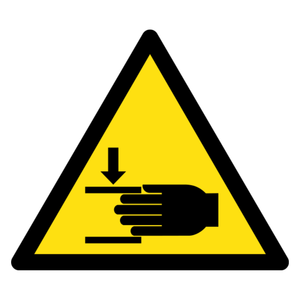 Hand crash danger aluminum 125x125mm