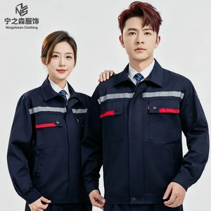 Anti-static Durable Work Clothing with Multiple Reflective Strips Spring/Autumn Season Suit Custom Logo