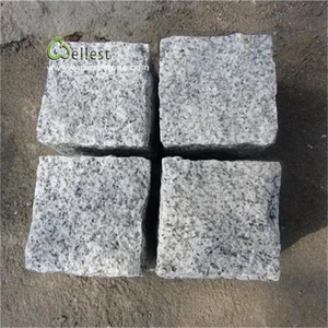 China Cheap Natural Cobblestone M2 Price Light Grey Granite Cobblestone for Driveways