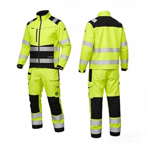 Breathable ANSI Class 1 EN ISO Class 2 Reflective LED Flash Waterproof Construction Suit Workwear Jacket For Carpenter Logo