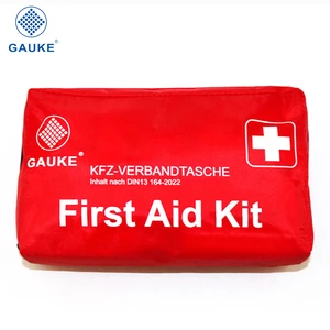 DIN 13164 Certified CE Car First Aid Kit Set Ozone Disinfecting Customizable Options Medical Grade 3-Year Shelf Life-Gauke Brand