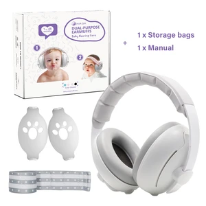 2 In 1 Baby Earmuffs protection Casque Anti Bruit Adulte Cache-oreilles Headphones With Noise Cancellation Reduction Ear Muffs