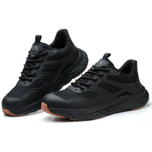 Men's Labor Protection Shoes Anti-Smash Anti-Puncture Breathable Mesh Upper Wear-Resistant Soft-Soled Anti-Slip Steel-Toe