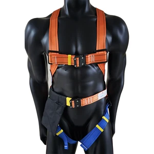 Fall Protection CE Certified EN361:2002 Standard Full Body Safety Harness 4 D-Rings Quick Connect Buckle Polyester Webbing 200kg