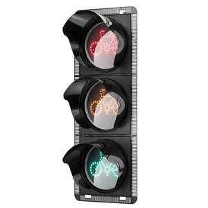 Yellow LED Bike Traffic Signal Light for Non-Motorized Lane IP55 Protection Mains Powered Made of Aluminium or PC Material