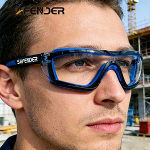 Anti-Scratch Anti-Fog Anti-Dust PC Clear Work Safety Glasses For Men Construction Workers ANSI Z87.1 Safety Goggles