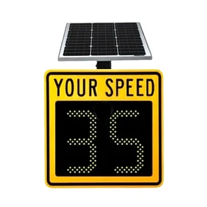 Outdoor Solar LED Traffic Road Warning Sign Electronic Radar Speed Display Aluminium Material for Trailer Usage for Roadway