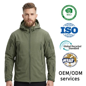 Waterproof Jacket Coat Men's Outdoor Tactical Jacket Camouflage Softshell Hoody Hiking Camping Cargoes Jacket