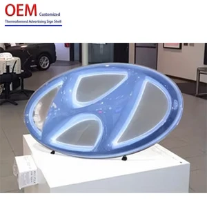 Customized Plastic Vacuum Forming Sign Advertising Car Logo Display Light ISO9001 Certified