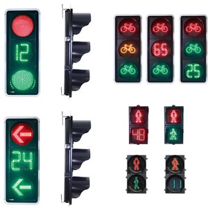 Traffic Signal Light Set 100mm/200mm/300mm Red Green LED IP65 Aluminum Alloy+PC 5-Year Warranty Pedestrian Railway Signal Lights