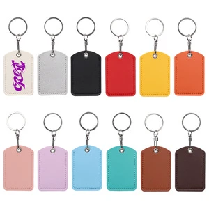 Protective PU Leather Rectangular Card Sleeve & Keychain With Durable Design For High Quality Key Pouch And For Compatibility