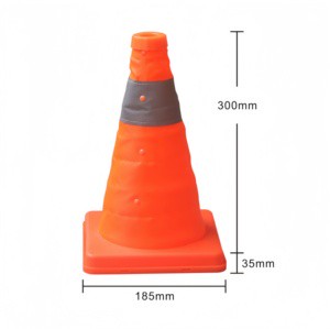 30cm Oxford Cloth Reflective Warning Products Retractable Safety Cone Barrier for Roadway Safety