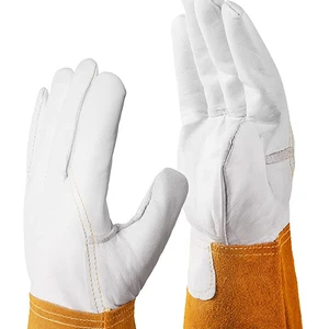 Premium Goatskin Tig Welding Gloves with Latex Coating High-Dexterity and Soft Lining Customized and Anti-Impact Wholesale