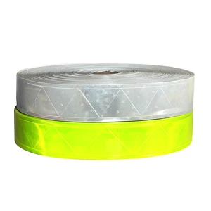 High Viz Construction PVC Reflective Tape White Fluorescent Color Self Adhesive Untearable Shape for Construction Clothing Ekai