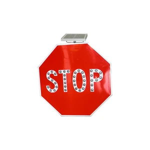 Solar Power Led Flashing Traffic Signs Pedestrian Crossing Warning Road Signs Led Traffic Sign