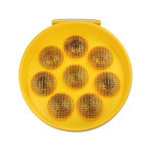 LED Flashing Solar Sunflower Light Traffic Warning Light Yellow Traffic Sign Amber Light Safety Warning Light