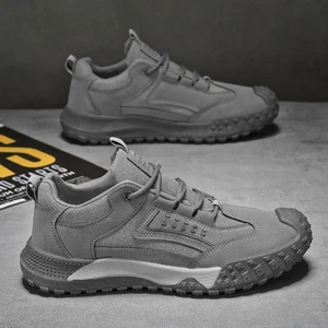 Men's Spring Non-Slip Wear-Resistant Labor Protection Shoes for Construction Site Work Outdoor Mountaineering Sports Casual Use