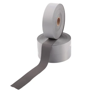 High-brightness Beveled Chemical Fiber Reflective Fabric Strip Silver Edged Fluorescent Printable Bag Warning Sewing Material
