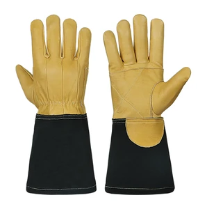 2025 New Design Customized Size Welding Gloves Cheap Price Genuine Leather Welding Gloves