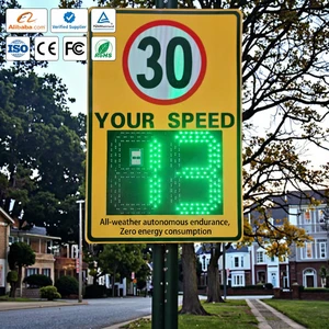 Street Safety Traffic Speed Warning Board High-end Speed Monitoring Maintenance Free for Portable Design New Arrival