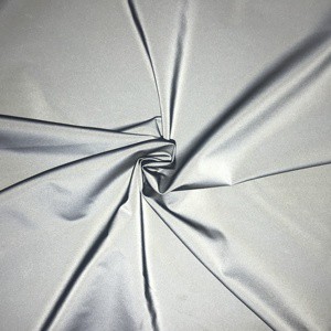 100% Polyester Silver Reflective Fabric Chiffon Soft Reflective Material for Jacket