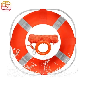 28.3-inch Life Jacket Swimming Pool Safety Throw Ring, Equipped with an Aquatic Floating Rescue Rope, with a Length of 98.4 Feet