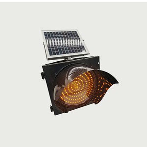 1000mm Solar PVC/PU IP65 Waterproof High-Intensity Prismatic Reflective Road Warning Traffic Light Amber Yellow Flashing