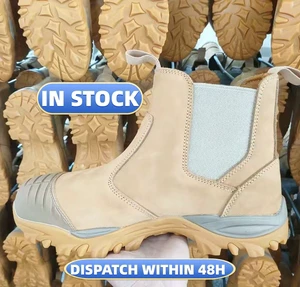 Classic Style Widened Steel Toe Anti-Smash Anti-Puncture Slip-On Construction Factory Direct Labor Protection Work Boots