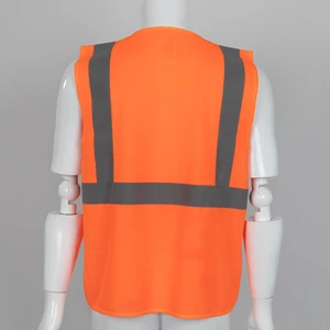 Reflective Fluorescent Nylon Waterproof Plus Size EN Certified Safety Vest